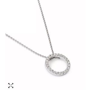 Roberto Coin 18K white gold Diamond Circle of Life pendant necklace